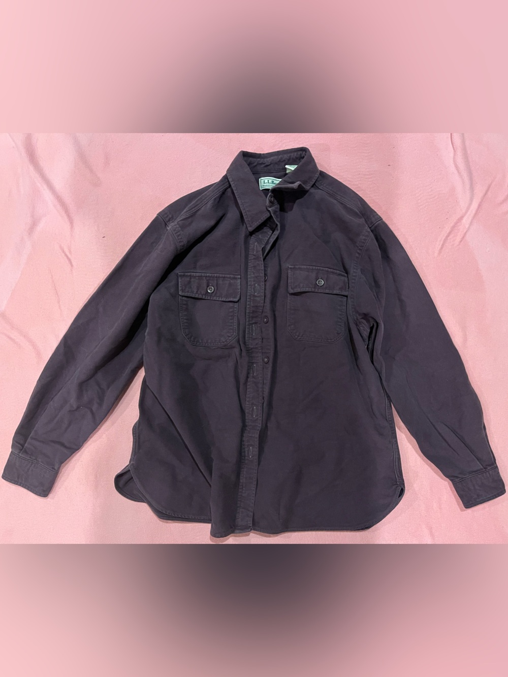 L.L. Bean Dark Plum Button-Down Shirt